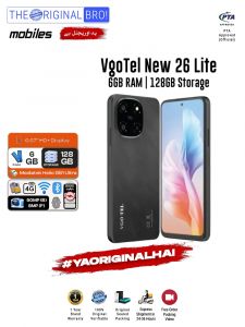 Vgotel New 26 Lite - 6GB RAM - 128GB Storage - Easy Monthly Installments - PTA Approved - 1 Year Official Warranty - The Original Bro Mobiles - TOB70